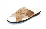 Men’s brown slippers and lining of genuine leather