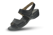 White ladies' sandals with silvery accents