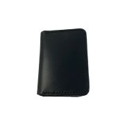 Мъжки портфейл за документи от 100% естествена черна кожа 