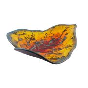 Hand-made ceramic painted plate