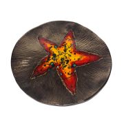 Hand-made ceramic painted plate
