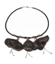 Tassel necklace of glass beads