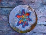 Hand-made ceramic painted plate