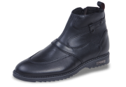 MEN'S WINTER BOOTS WITH ZIPPER AND DECORATIVE STITCHING