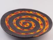 Hand-made ceramic painted plate