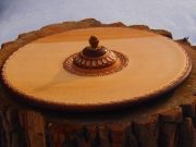 Hand-made wooden revolving tray and saltern