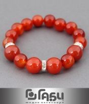  Bracelet - Carneol and metal