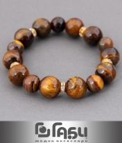  Bracelet - Tiger's eye with metal elements
