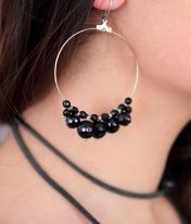 Beautiful earrings with natural stone