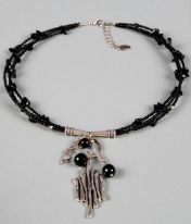 Stylish necklace of natural stones
