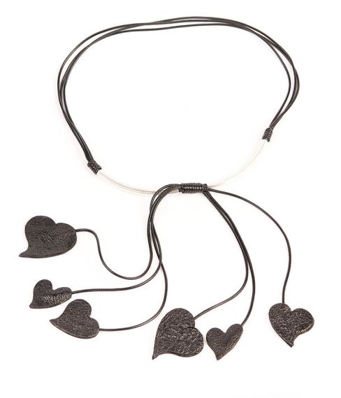 Stylish necklace of velour