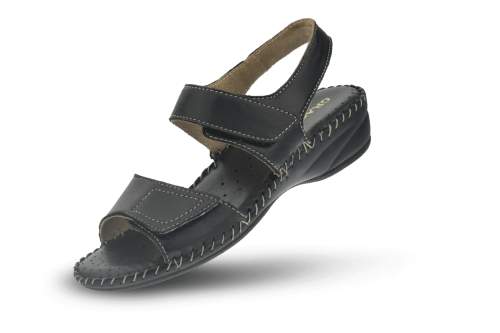 White ladies' sandals with silvery accents