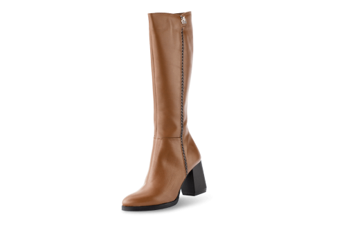 Kids' jungle boots with laces and a zipper in claret color