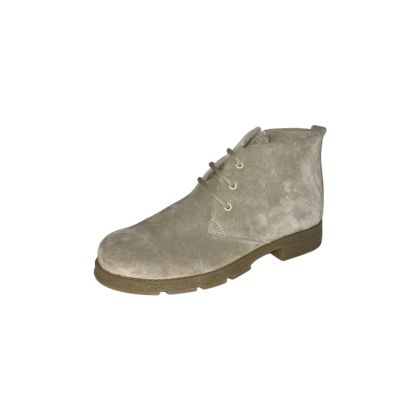 Дамски боти тип кларк в бежов велур