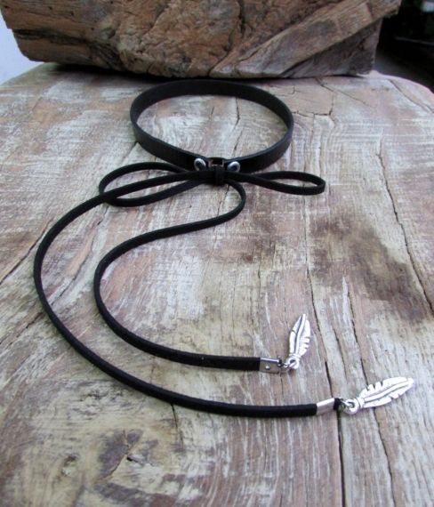 Чокър от естествена кожа