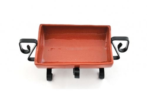 Small tile on metal stand