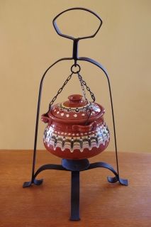 Copper with stand for warming food up