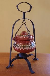 Copper with stand for warming food up