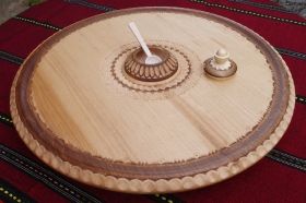 Hand-made wooden revolving tray and saltern - MAXi
