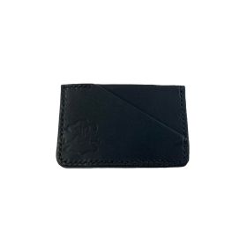 Портфейл за карти от 100% естествена черна кожа 