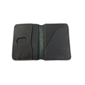 Мъжки портфейл за документи от 100% естествена черна кожа 