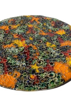 Hand-made ceramic painted plate