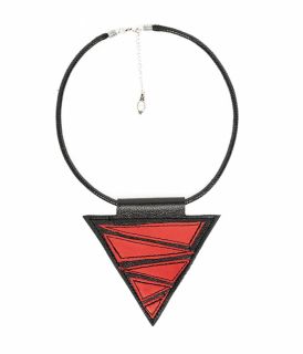Stylish necklace of velour