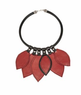 Stylish necklace of velour