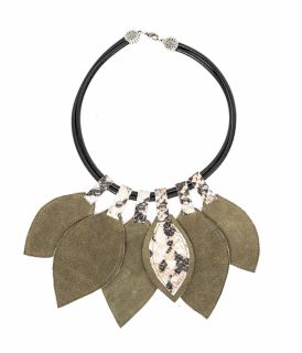 Stylish necklace of velour
