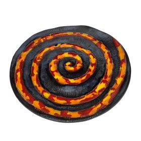Hand-made ceramic painted plate