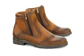 MEN SUEDE SHOES WITH DECORATIVE STITCHING