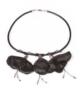 Tassel necklace of glass beads