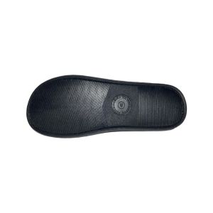 Домашни чехли от естествена кожа в черно