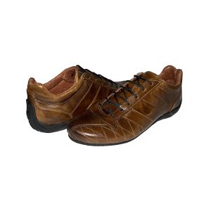 МЪЖКИ СПОРТНИ ОБУВКИ ОТ ЕСТЕСТВЕНА КОЖА В КАФЯВО