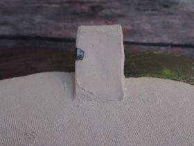 Hand-made ceramic painted plate