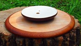 Hand-made wooden revolving tray