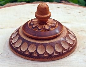 Hand-made wooden tray and saltern