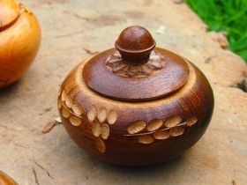 Hand-made wooden saltern