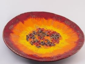 Hand-made ceramic painted plate