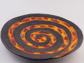 Hand-made ceramic painted plate