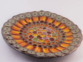 Hand-made ceramic painted plate