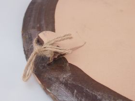Hand-made ceramic painted plate