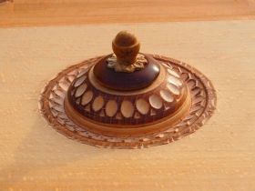 Hand-made wooden revolving tray and saltern