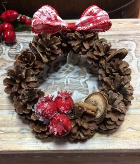 “Red Ribbon” – Christmas wreath. Handmade