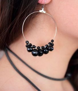 Beautiful earrings with natural stone