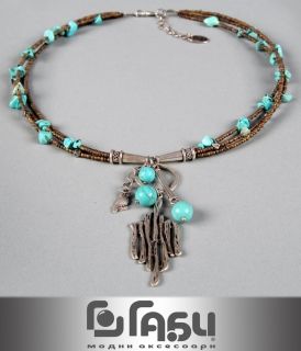 Stylish necklace of natural stones