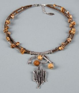 Stylish necklace of natural stones