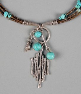 Stylish necklace of natural stones