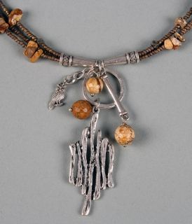 Stylish necklace of natural stones
