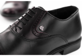 MEN'S OFFICIAL SHOES WITH TIES IN BLACK AND BURGUNDY COLOR